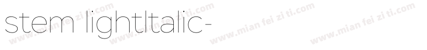 stem lightltalic字体转换